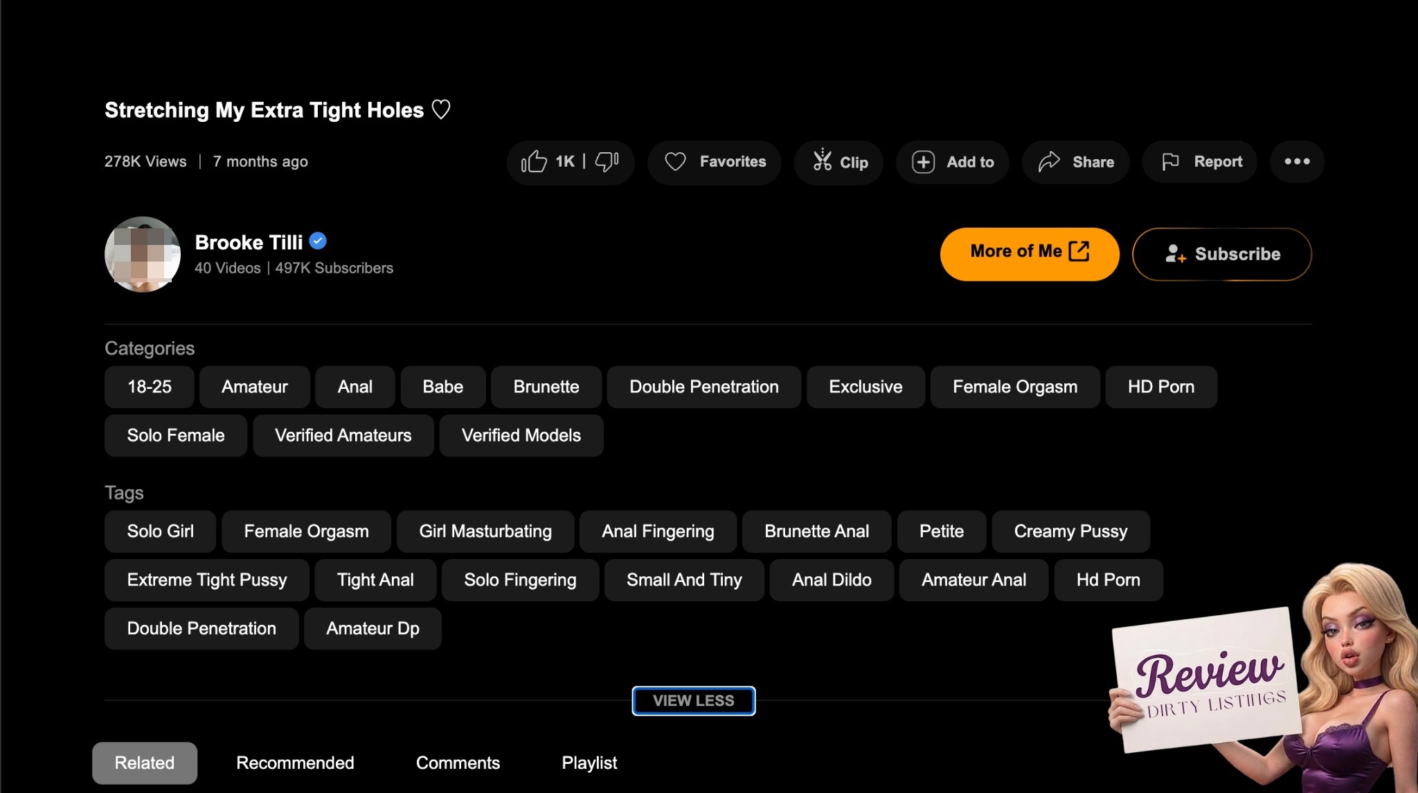 screenshot of pornhubs tagging setup